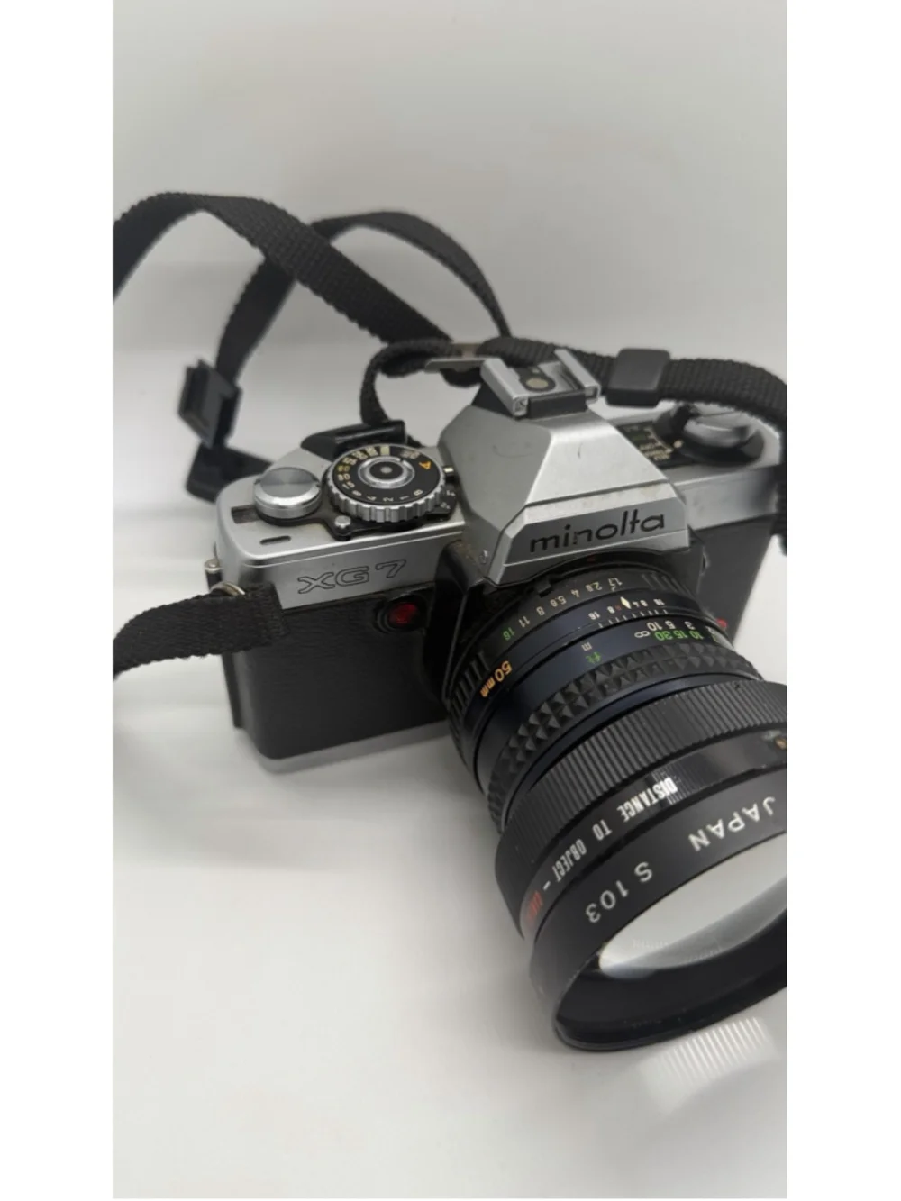 Minolta XG-7 SLR + Freedom Zoom 65 AF + Flash + Case Bundle Untested AS-IS Vtg